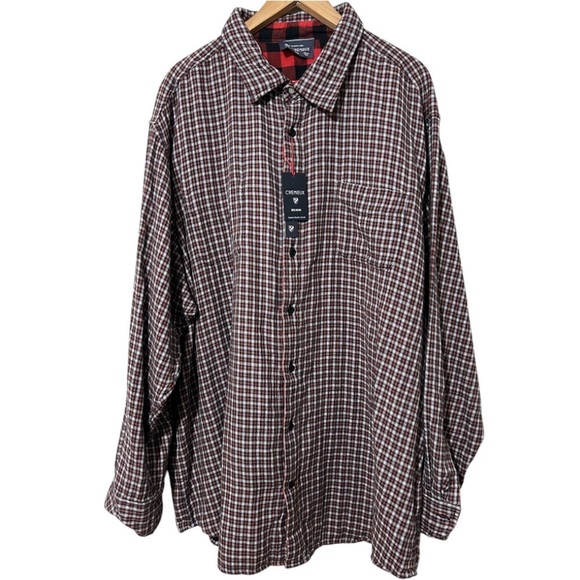 Cremieux Classic Fit Buffalo Plaid Reversible Long Sleeve Woven Shirt Sz 2XB - Picture 1 of 16